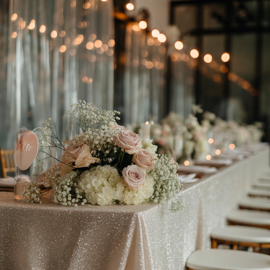 Elegant wedding decoration setup